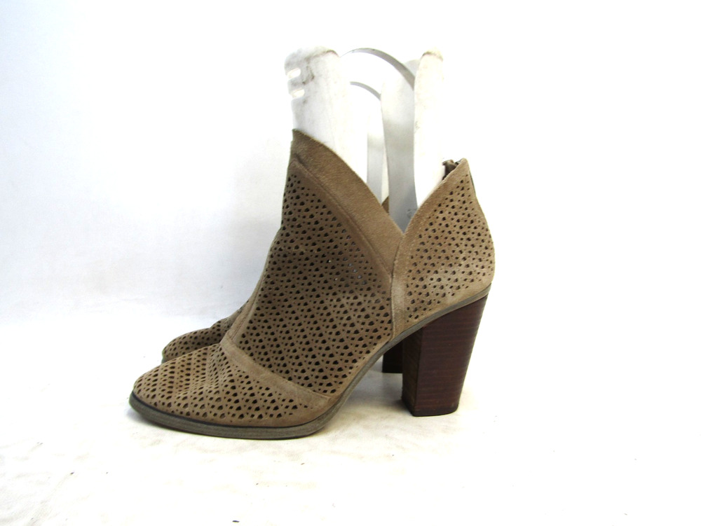 Vince Camuto Womens Size 10 M Brown Suede Zip Ankle Fashion Boots Bootie